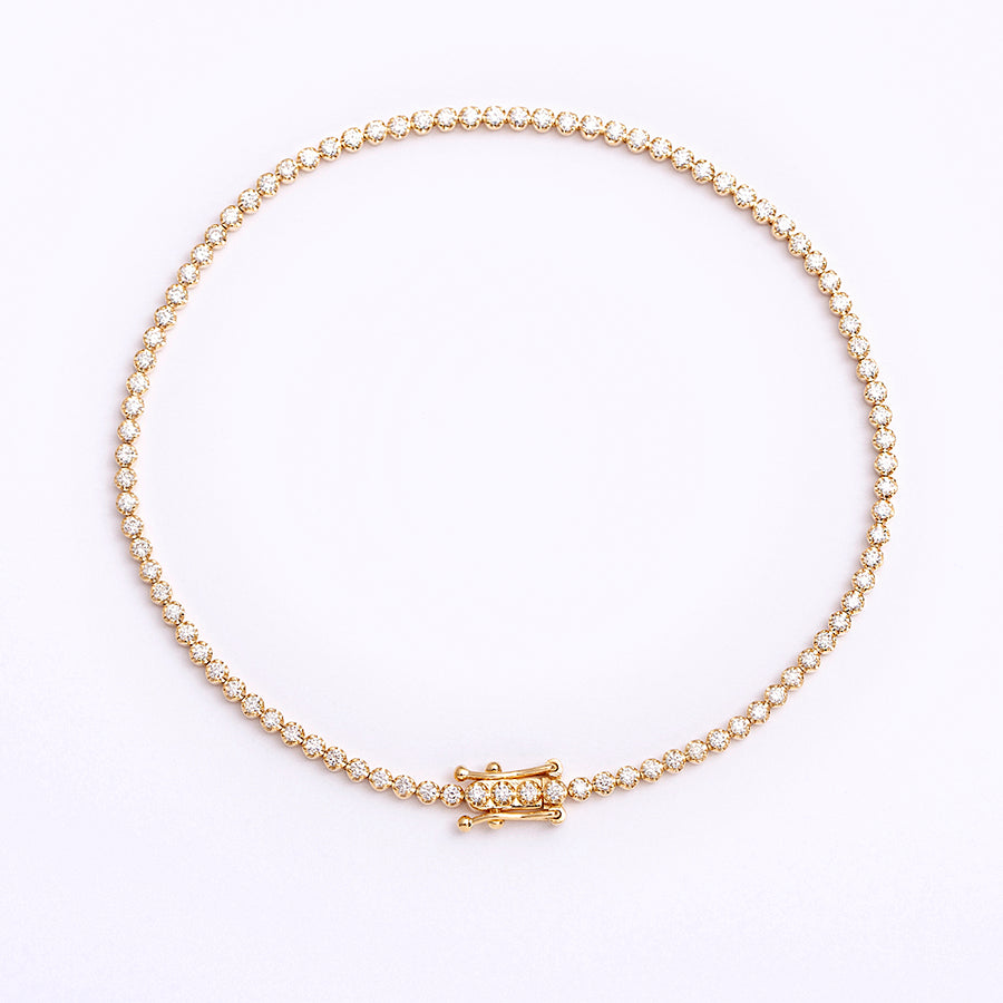Tennisarmband aus 18 KT Gold mit Diamanten 1,02 KT TW/VVS 18 cm