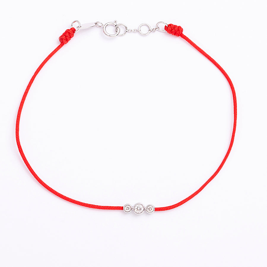 Armband aus 18-karätigem Weißgold mit Diamanten, 18 cm