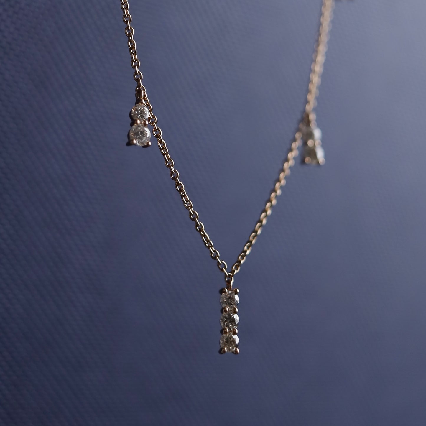 Halskette aus 18-karätigem Gold mit Diamanten von 0,91 Karat TW/VVS