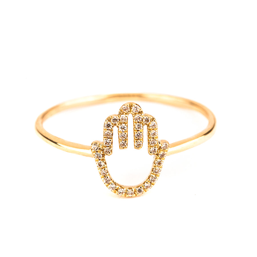 Gold Ring with Fatimas Hand