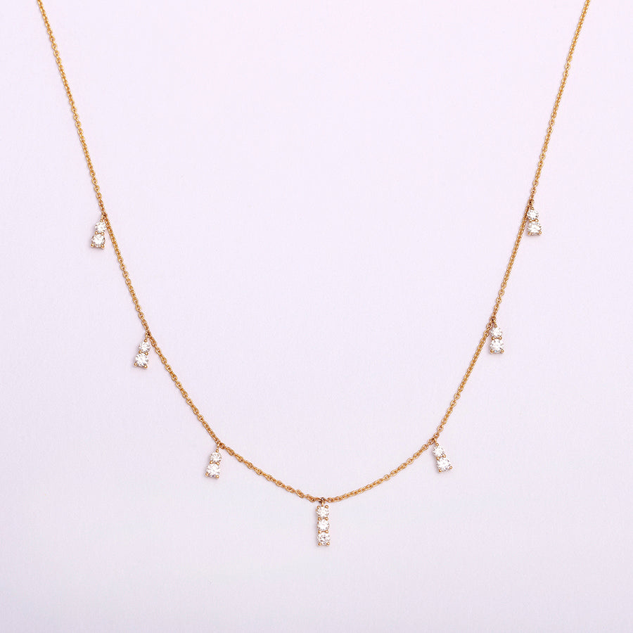 Halskette aus 18-karätigem Gold mit Diamanten von 0,91 Karat TW/VVS