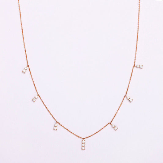 Gold Necklace with Diamonds