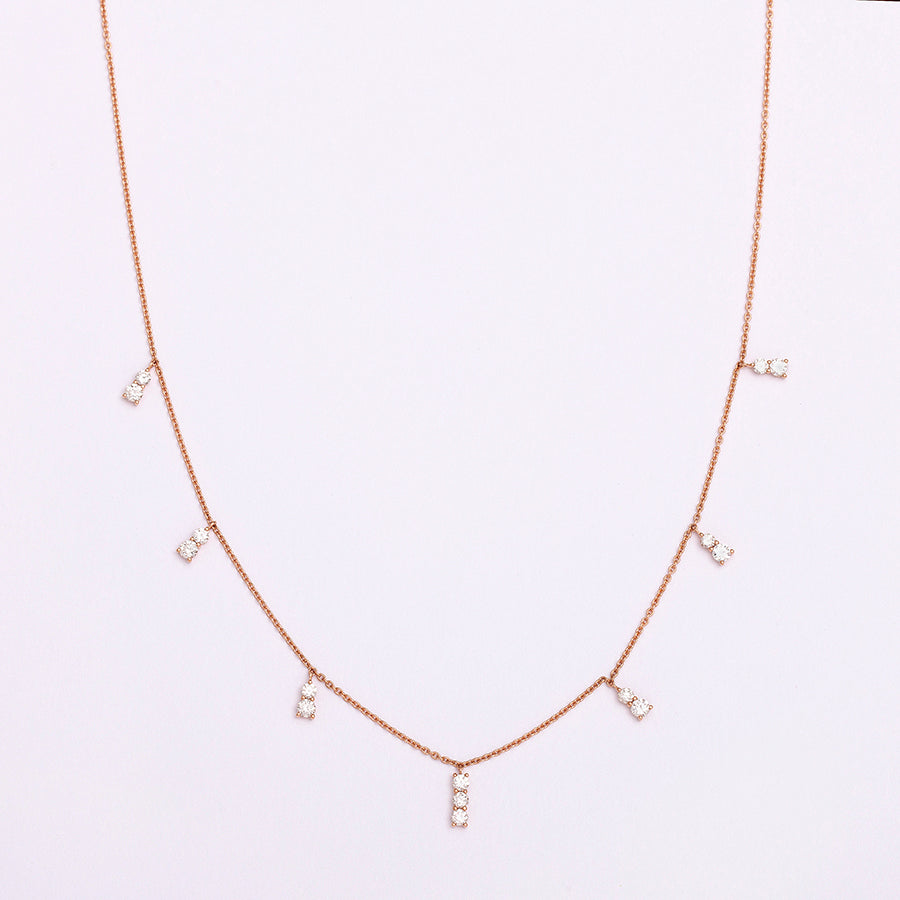 Halskette aus 18-karätigem Gold mit Diamanten von 0,91 Karat TW/VVS