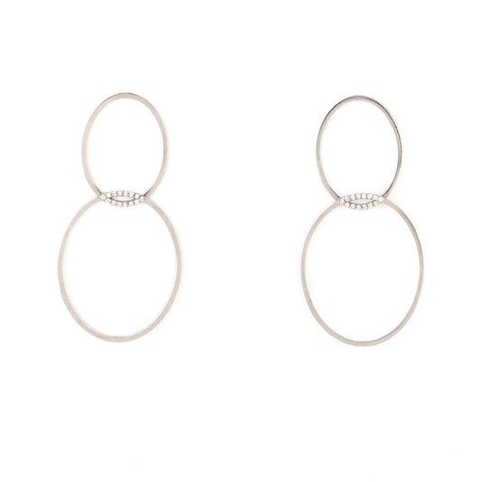 14kt Diamond Circle Earrings