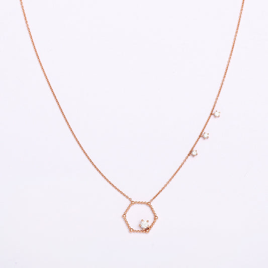 Rose Gold Necklace with Diamonds