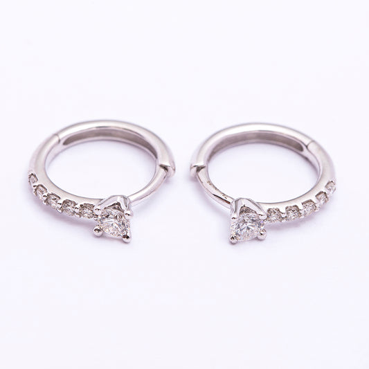 White Gold hoops with Diamonds