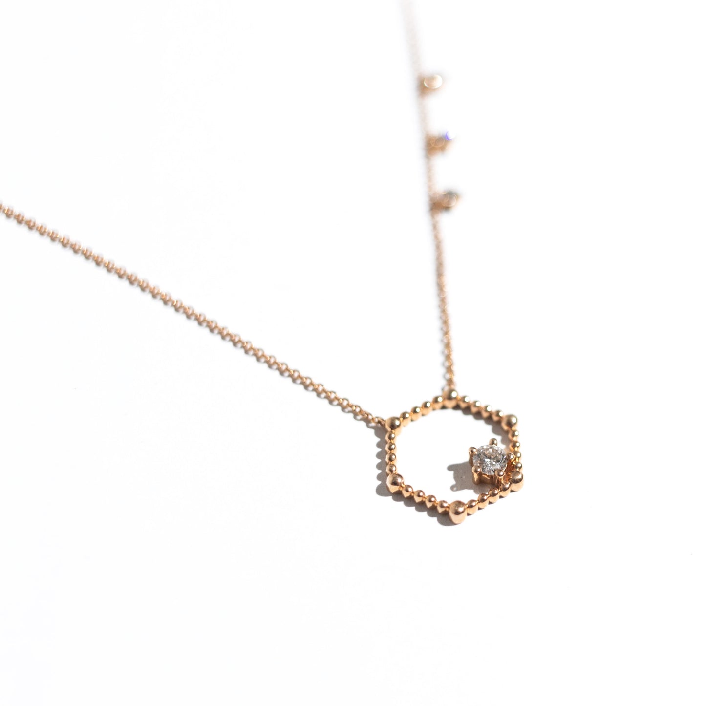 Halskette aus 18-karätigem Roségold mit Diamanten von 0,36 CT T/VVS