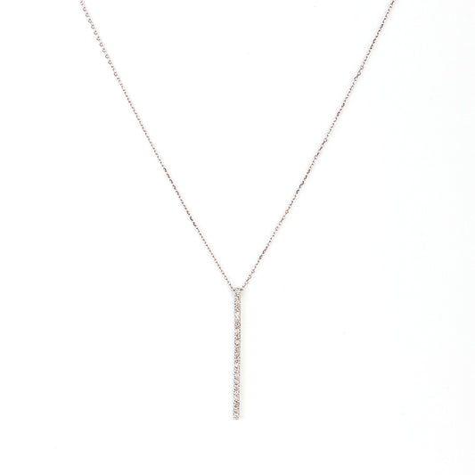 Necklace with Diamond Bar