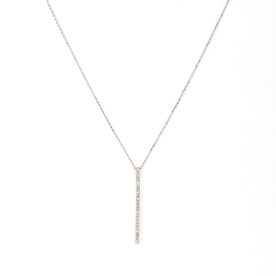 Necklace with Diamond Bar