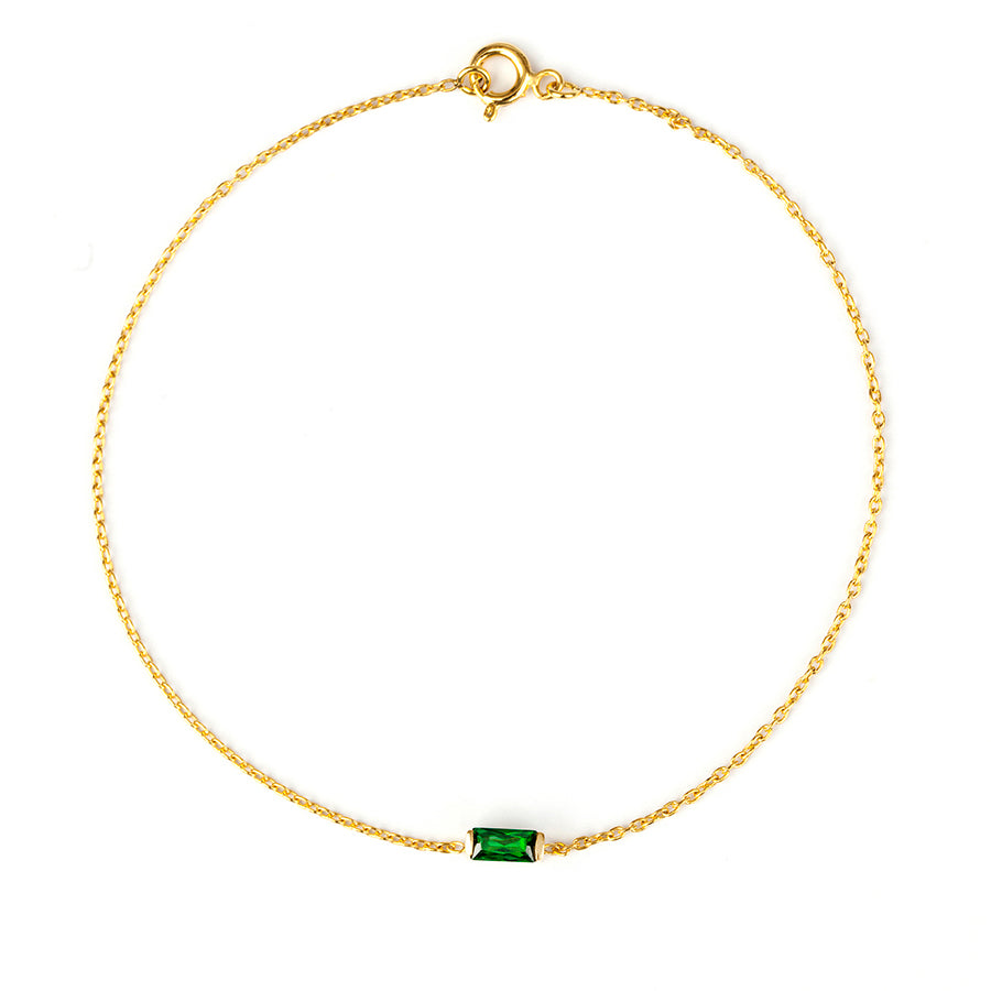 Yellow Gold Bracelet with Crystal Zirconia