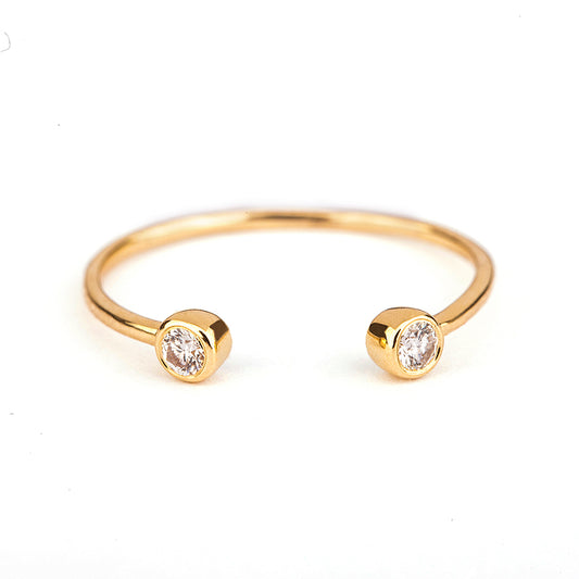 Yellow Gold Ring with Diamonds